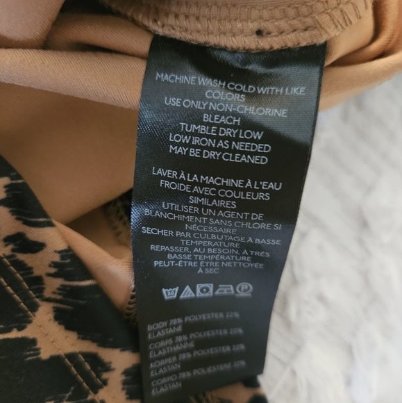 Maeve By Anthropologie Cap Sleeve Cut In Knit Top Cheetah Print Size Small - Picture 5 of 5